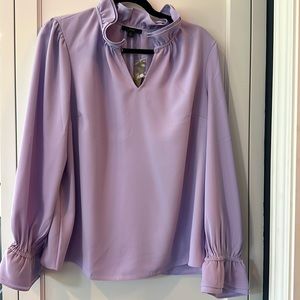 NEW J. Crew light purple lavender long sleeve blouse XL